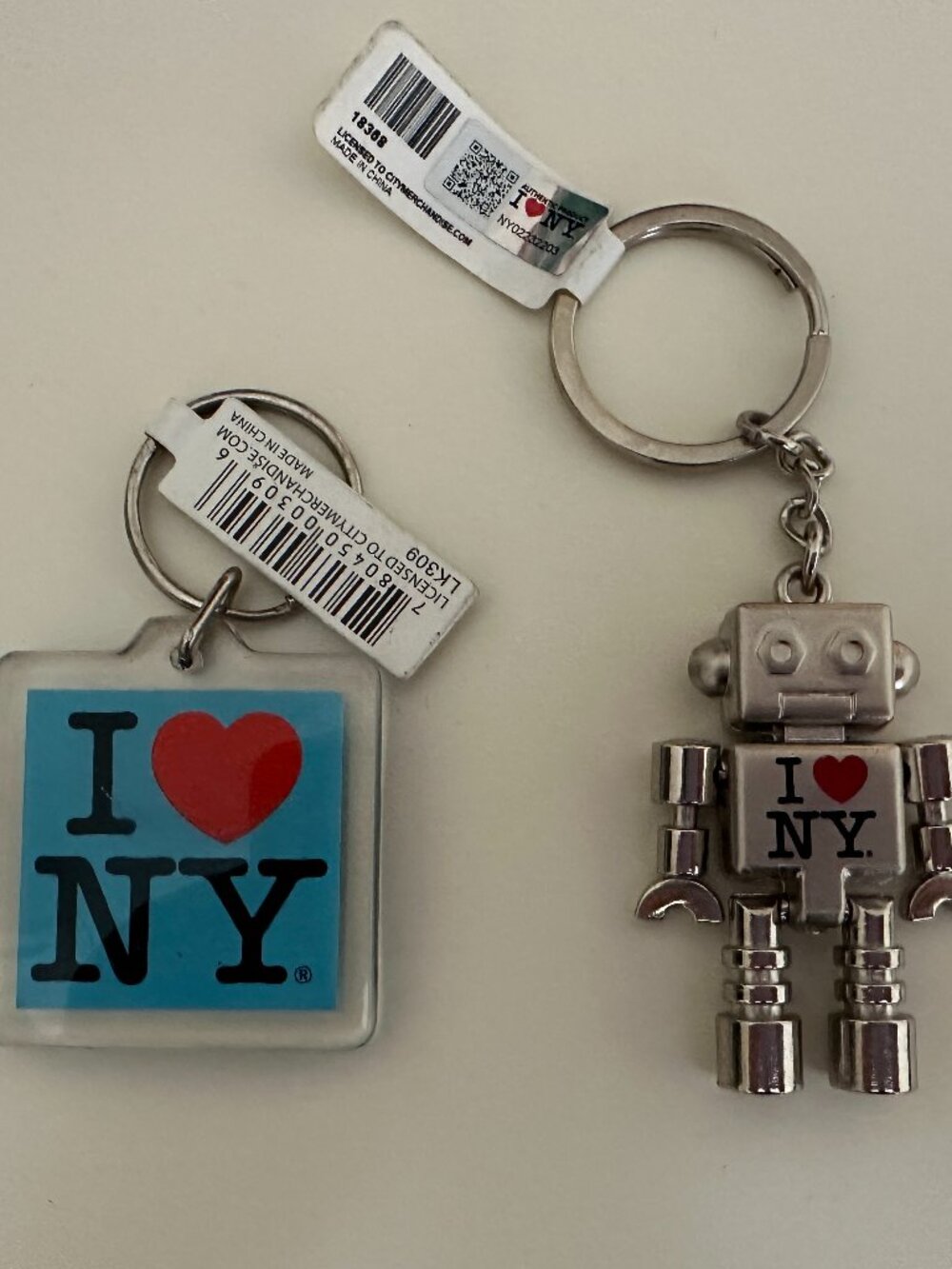 I Love NY keychains
